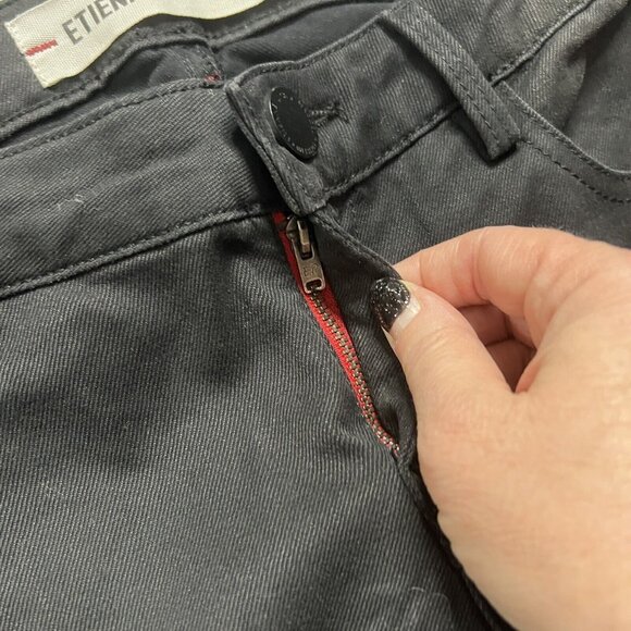 ETIENNE MARCEL Revolve Studded Skinny Black Jeans Size 26 Dark Denim Distressed - Picture 7 of 13